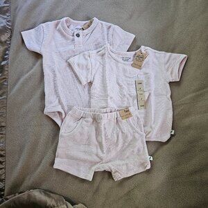 Easy Peasy organic cotton infant 3 pc outfits.